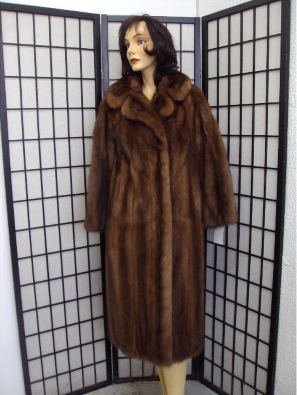 ! EXCELLENT CANADIAN DEMI BUFF MINK FUR COAT WOMEN WOMAN SIZE 4 SMALL